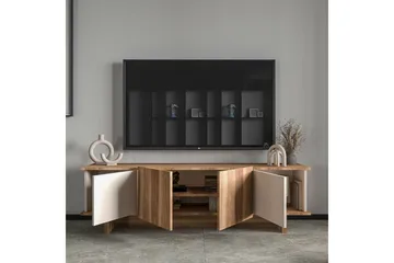 TV-bänk Diannare Beige / Valnöt - Beige / Valnöt - Möbler - Tv möbel & mediamöbel - TV bänk & mediabänk