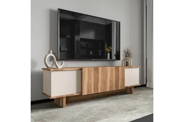 TV-bänk Diannare Beige / Valnöt - Beige / Valnöt - Möbler - Tv möbel & mediamöbel - TV bänk & mediabänk