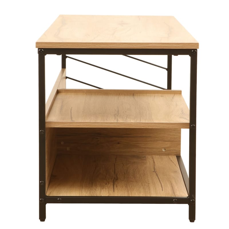 TV-bänk Dimitra 120x40x45 cm - ljust rustikt trä/svart - Möbler - Tv möbel & mediamöbel - TV bänk & mediabänk