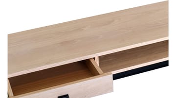 TV-bänk Eiknor 120 cm - Vitpigmenterad ek / brunlackad ekfaner - Möbler - Tv möbel & mediamöbel - TV bänk & mediabänk