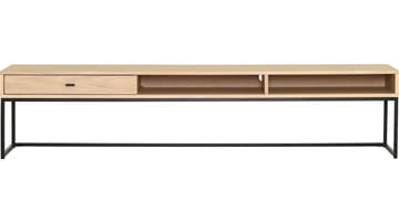 TV-bänk Eiknor 180 cm - Vitpigmenterad ekfaner - Möbler - Tv möbel & mediamöbel - TV bänk & mediabänk