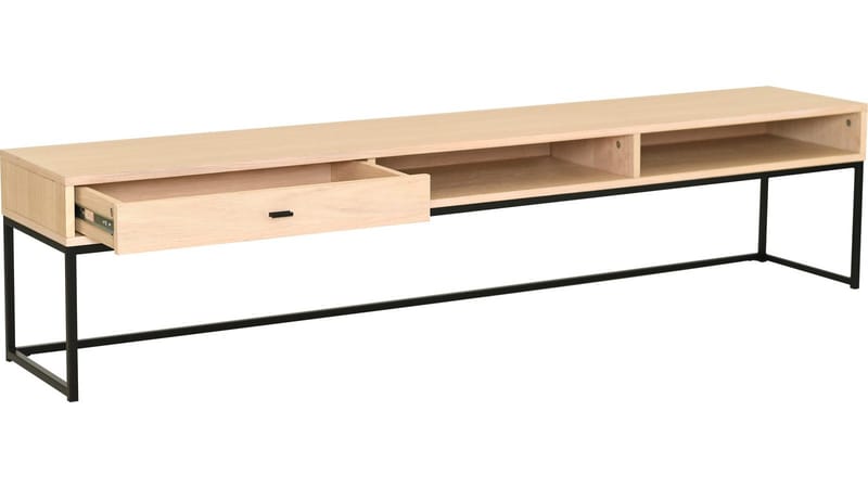 TV-bänk Eiknor 180 cm - Vitpigmenterad ekfaner - Möbler - Tv möbel & mediamöbel - TV bänk & mediabänk