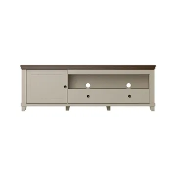 Tv-bänk Evora 1 dörr 1 låda - Ljus Beige - Möbler - Tv möbel & mediamöbel - TV bänk & mediabänk