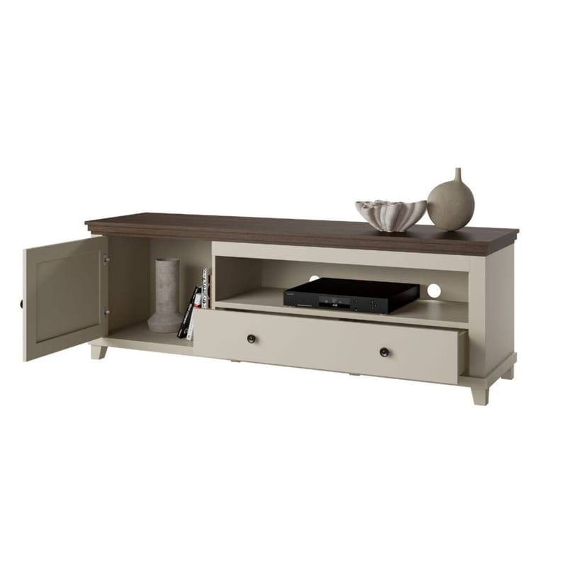 Tv-bänk Evora 1 dörr 1 låda - Ljus Beige - Möbler - Tv möbel & mediamöbel - TV bänk & mediabänk