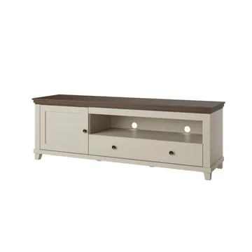 Tv-bänk Evora 1 dörr 1 låda - Ljus Beige - Möbler - Tv möbel & mediamöbel - TV bänk & mediabänk