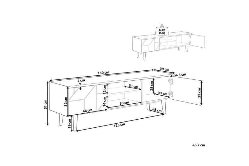 TV-bänk Franklin - Möbler - Tv möbel & mediamöbel - TV bänk & mediabänk