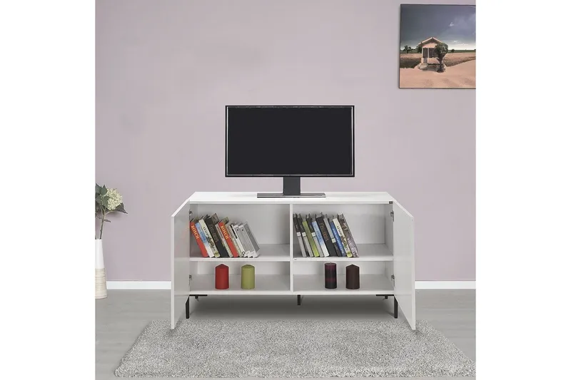 TV-bänk Galnor Almasi / Vit - Almasi / Vit - Möbler - Tv möbel & mediamöbel - TV bänk & mediabänk