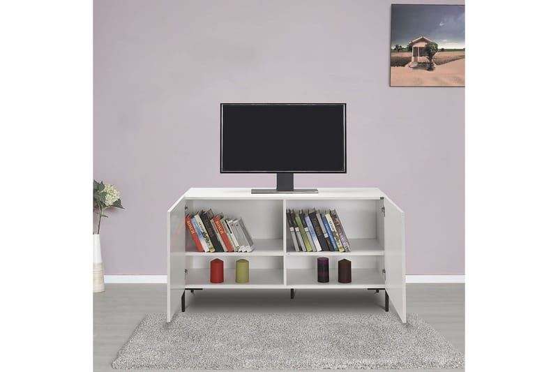 TV-bänk Galnor Almasi / Vit - Almasi / Vit - Möbler - Tv möbel & mediamöbel - TV bänk & mediabänk
