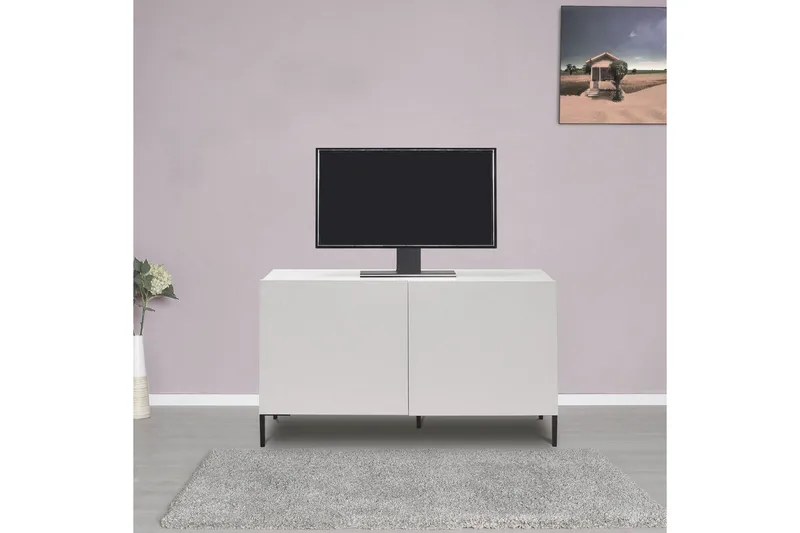 TV-bänk Galnor Almasi / Vit - Almasi / Vit - Möbler - Tv möbel & mediamöbel - TV bänk & mediabänk