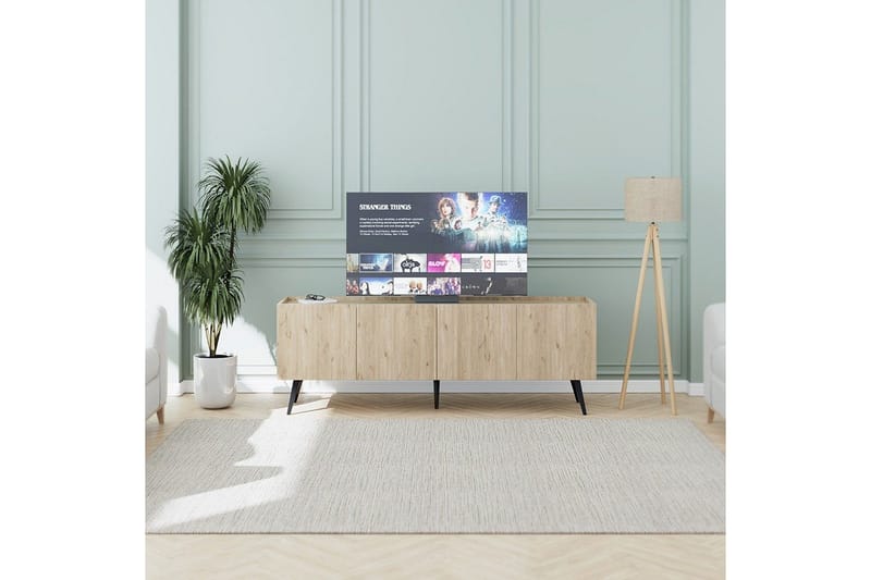 TV-bänk Galnor Ek - Natural - Möbler - Tv möbel & mediamöbel - TV bänk & mediabänk