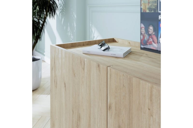 TV-bänk Galnor Ek - Natural - Möbler - Tv möbel & mediamöbel - TV bänk & mediabänk