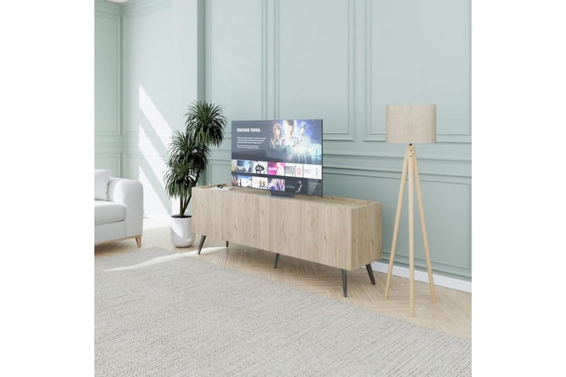 TV-bänk Galnor Ek - Natural - Möbler - Tv möbel & mediamöbel - TV bänk & mediabänk