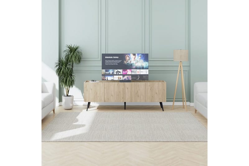 TV-bänk Galnor Ek - Natural - Möbler - Tv möbel & mediamöbel - TV bänk & mediabänk