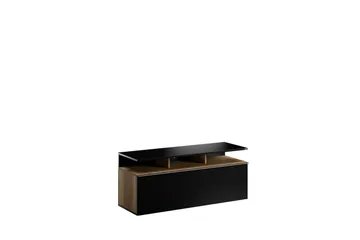 TV-bänk Galnor Svart / Valnöt - Svart / Valnöt - Möbler - Tv möbel & mediamöbel - TV bänk & mediabänk