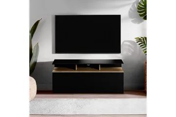 TV-bänk Galnor Svart / Valnöt - Svart / Valnöt - Möbler - Tv möbel & mediamöbel - TV bänk & mediabänk