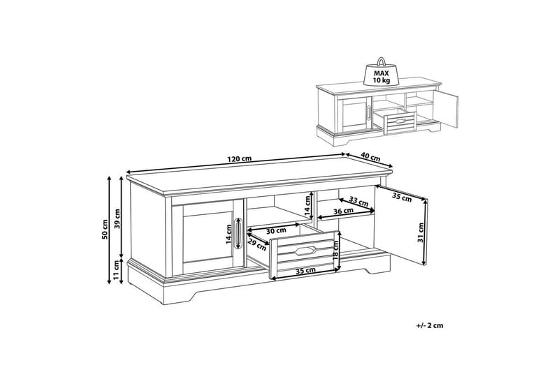 TV-bänk Garet - Möbler - Tv möbel & mediamöbel - TV bänk & mediabänk