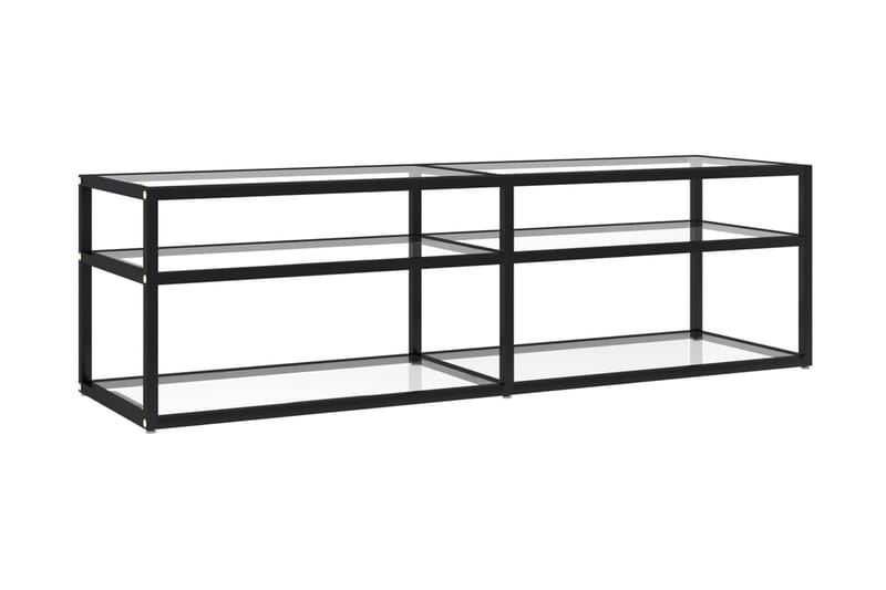 TV-bänk genomskinlig 140x40x40,5 cm härdat glas - Transparent - Möbler - Tv möbel & mediamöbel - TV bänk & mediabänk