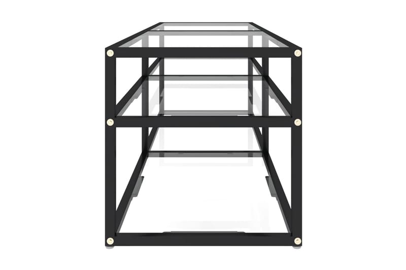 TV-bänk genomskinlig 140x40x40,5 cm härdat glas - Transparent - Möbler - Tv möbel & mediamöbel - TV bänk & mediabänk