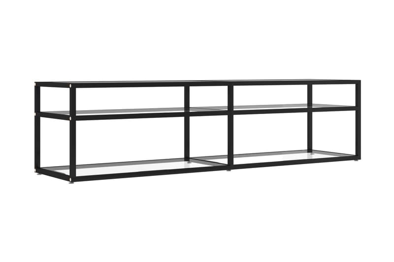TV-bänk genomskinlig 160x40x40,5 cm härdat glas - Transparent - Möbler - Tv möbel & mediamöbel - TV bänk & mediabänk