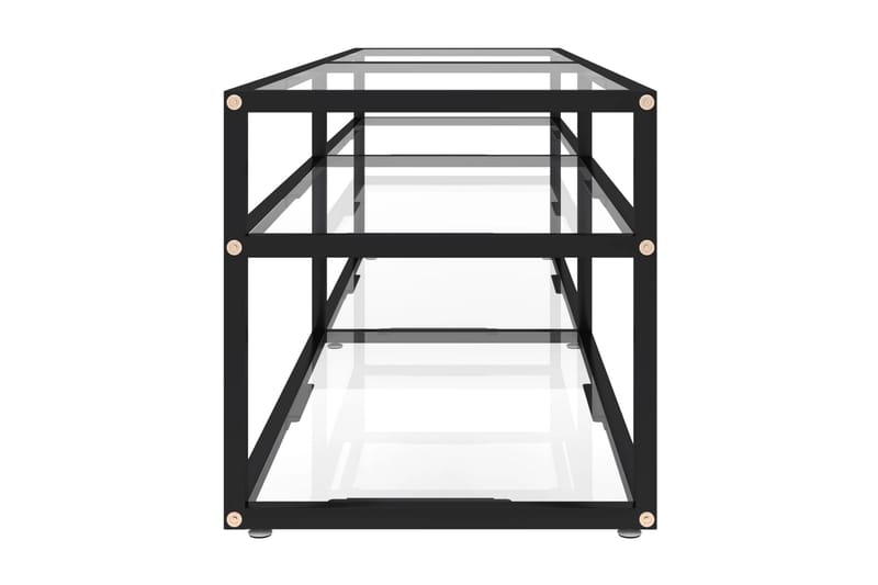 TV-bänk genomskinlig 160x40x40,5 cm härdat glas - Transparent - Möbler - Tv möbel & mediamöbel - TV bänk & mediabänk
