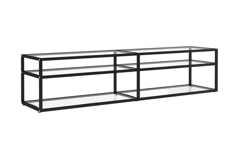 TV-bänk genomskinlig 180x40x40,5 cm härdat glas - Transparent - Möbler - Tv möbel & mediamöbel - TV bänk & mediabänk