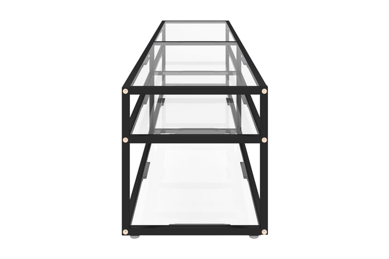 TV-bänk genomskinlig 200x40x40,5 cm härdat glas - Transparent - Möbler - Tv möbel & mediamöbel - TV bänk & mediabänk