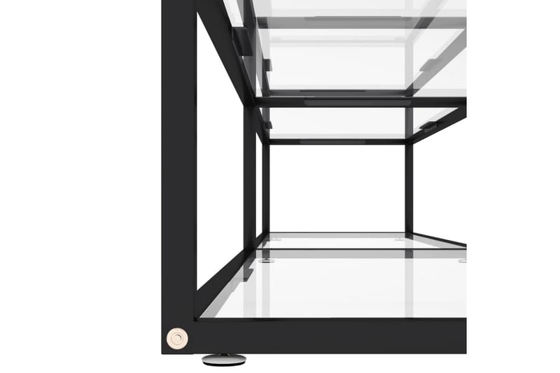 TV-bänk genomskinlig 200x40x40,5 cm härdat glas - Transparent - Möbler - Tv möbel & mediamöbel - TV bänk & mediabänk
