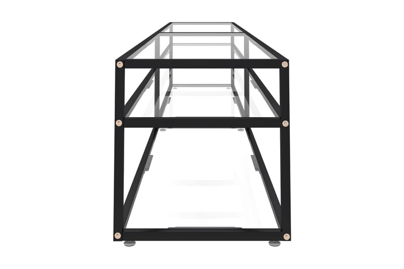 TV-bänk genomskinlig 220x40x40,5 cm härdat glas - Transparent - Möbler - Tv möbel & mediamöbel - TV bänk & mediabänk