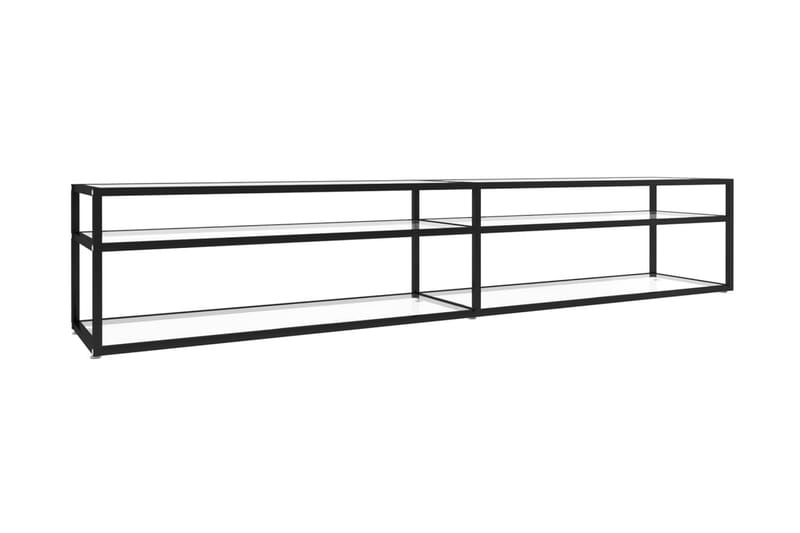 TV-bänk genomskinlig 220x40x40,5 cm härdat glas - Transparent - Möbler - Tv möbel & mediamöbel - TV bänk & mediabänk