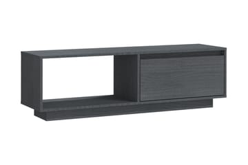 TV-bänk grå 110x30x33,5 cm massiv furu