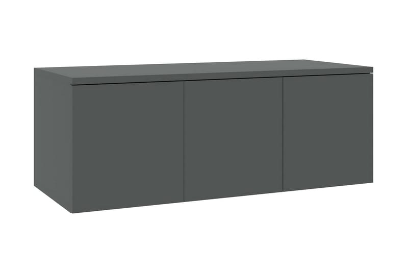 TV-bänk grå 80x34x30 cm spånskiva - Grå - TV bänk & mediabänk