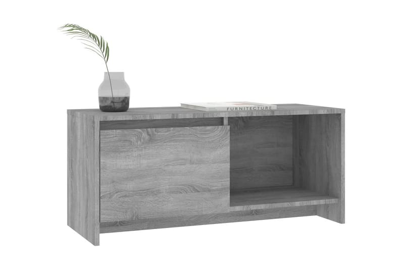 TV-bänk grå sonoma 90x35x40 cm spånskiva - Grå - Möbler - Tv möbel & mediamöbel - TV bänk & mediabänk