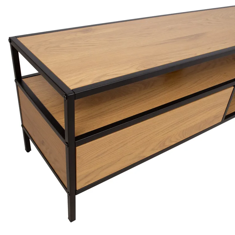 TV-bänk Hedvig 120x33x40 cm - ask/svart - Möbler - Tv möbel & mediamöbel - TV bänk & mediabänk