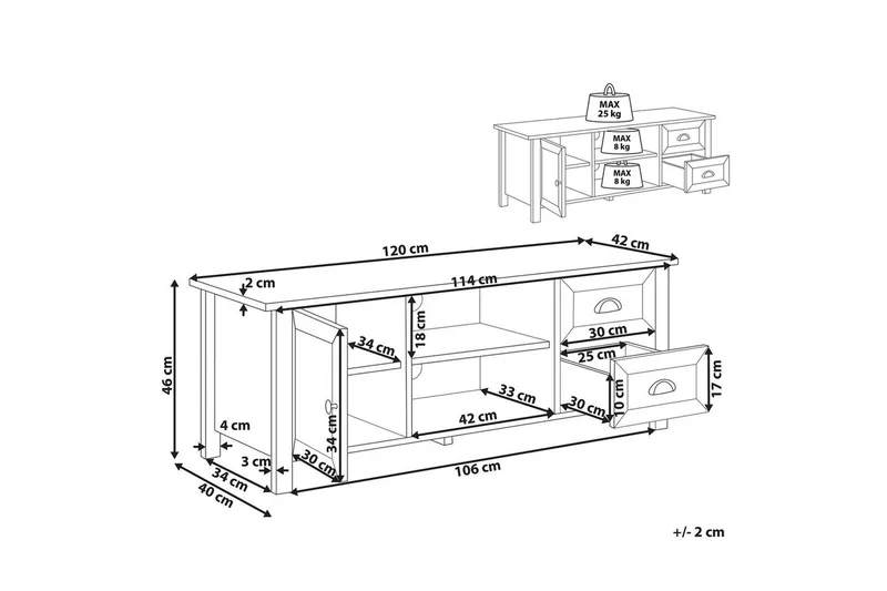 TV-bänk Honolulu Vit - Vit - Möbler - Tv möbel & mediamöbel - TV bänk & mediabänk