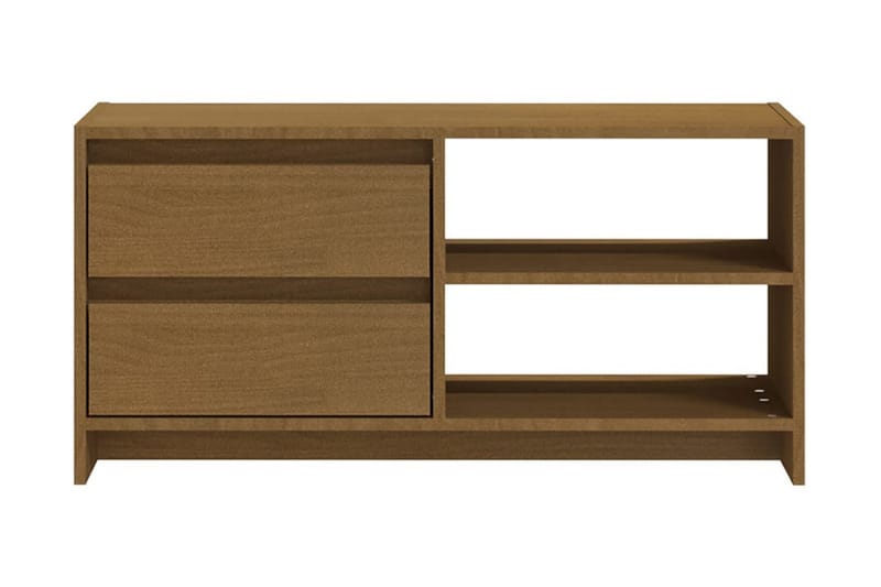 TV-bänk honungsbrun 80x31x39 cm massiv furu - Brun - Möbler - Tv möbel & mediamöbel - TV bänk & mediabänk