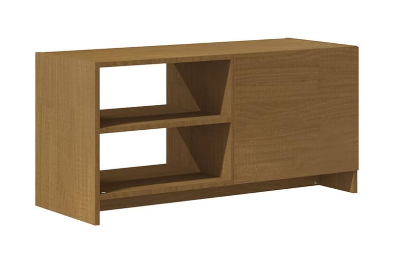 TV-bänk honungsbrun 80x31x39 cm massiv furu - Brun - Möbler - Tv möbel & mediamöbel - TV bänk & mediabänk