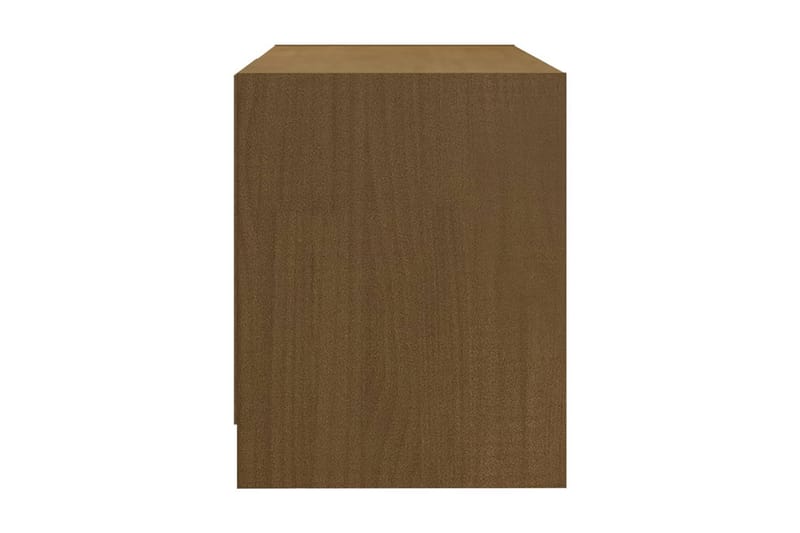 TV-bänk honungsbrun 80x31x39 cm massiv furu - Brun - Möbler - Tv möbel & mediamöbel - TV bänk & mediabänk