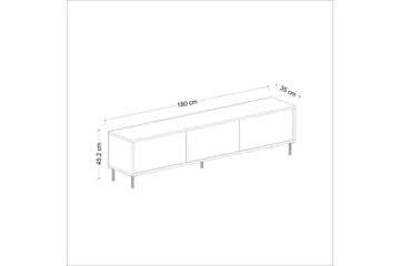 TV-bänk Imaj Travertin / Rany - Guld/Taupe - Möbler - Tv möbel & mediamöbel - TV bänk & mediabänk