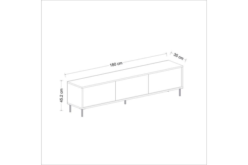 TV-bänk Imaj Travertin / Rany - Guld/Taupe - Möbler - Tv möbel & mediamöbel - TV bänk & mediabänk