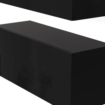Tv-bänk inkl. hyllor 41x240 cm | Vägghängd | Badachro - Svart - Möbler - Tv möbel & mediamöbel - TV-möbelset