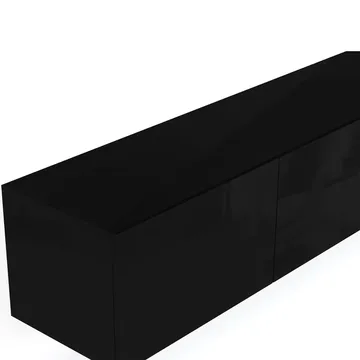 Tv-bänk inkl. hyllor 41x240 cm | Vägghängd | Badachro - Svart - Möbler - Tv möbel & mediamöbel - TV-möbelset