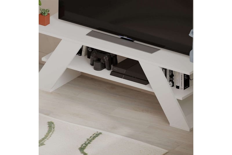 TV-bänk Janesh Vit - Vit - Möbler - Tv möbel & mediamöbel - TV bänk & mediabänk