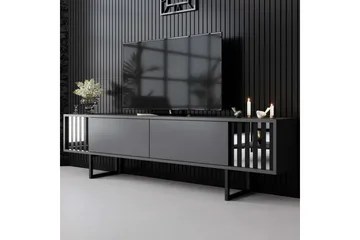 TV-bänk Jeval Antracit / Svart - Antracit / Svart - Möbler - Tv möbel & mediamöbel - TV bänk & mediabänk