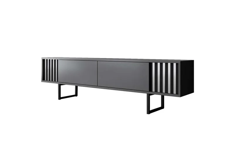 TV-bänk Jeval Antracit / Svart - Antracit / Svart - Möbler - Tv möbel & mediamöbel - TV bänk & mediabänk