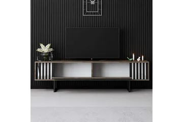TV-bänk Jeval Valnöt / Svart - Valnöt / Svart - Möbler - Tv möbel & mediamöbel - TV bänk & mediabänk