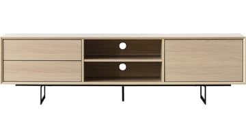 TV-bänk Junionne 180x42x50 cm - Vitpigmenterad vaxlackad fanerad ek - Möbler - Tv möbel & mediamöbel - TV bänk & mediabänk