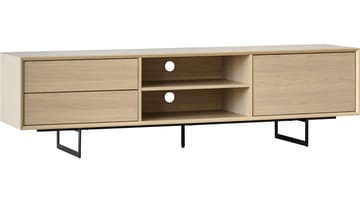 TV-bänk Junionne 180x42x50 cm - Vitpigmenterad vaxlackad fanerad ek - Möbler - Tv möbel & mediamöbel - TV bänk & mediabänk