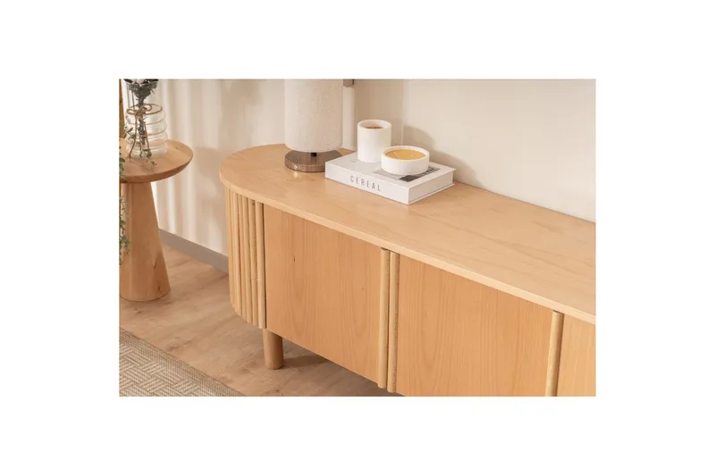 TV-bänk Karela Bok - Ljusfärgat trä - Möbler - Tv möbel & mediamöbel - TV bänk & mediabänk