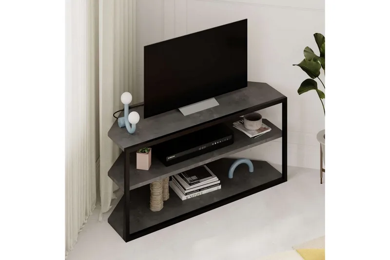 TV-bänk Kelinmoor Retro Grå - Retro Grå - Möbler - Tv möbel & mediamöbel - TV bänk & mediabänk