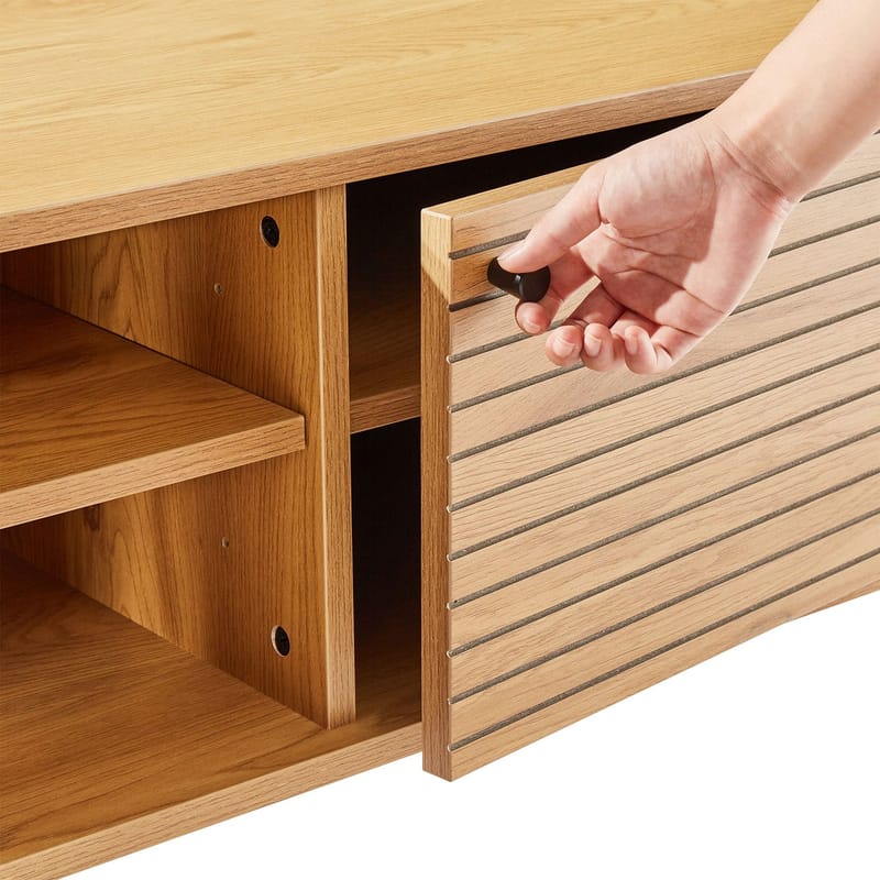 TV-bänk Line melamin 150x40x50 cm - ekbark - Möbler - Tv möbel & mediamöbel - TV bänk & mediabänk